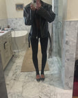 Spandex Sheer Panel Bodysuit