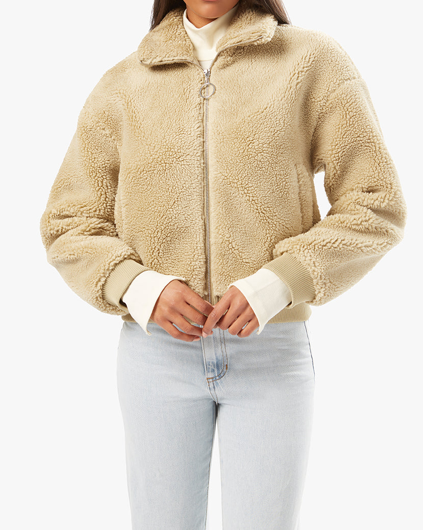 Teddy Sherpa Bomber Jacket WeWoreWhat