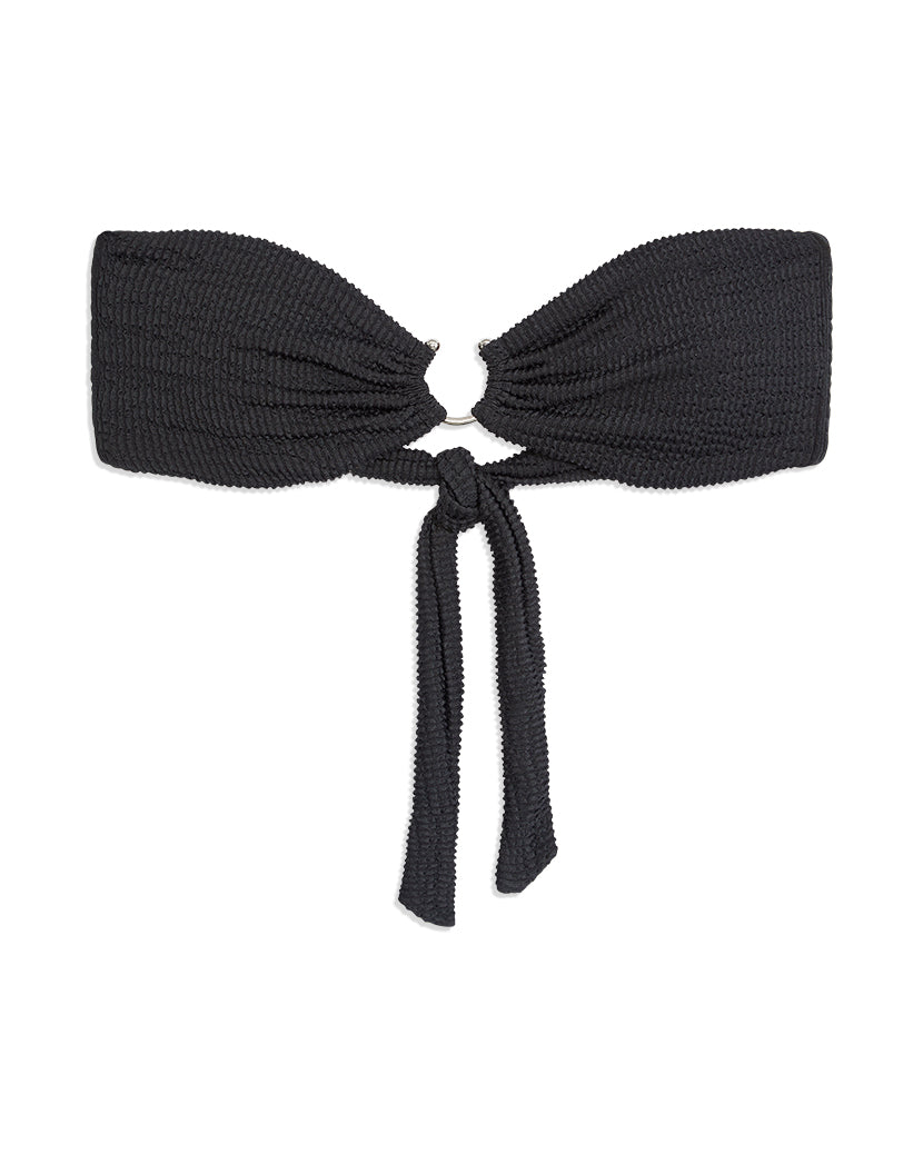 U-Ring Spongie Seersucker Bandeau Bikini Top